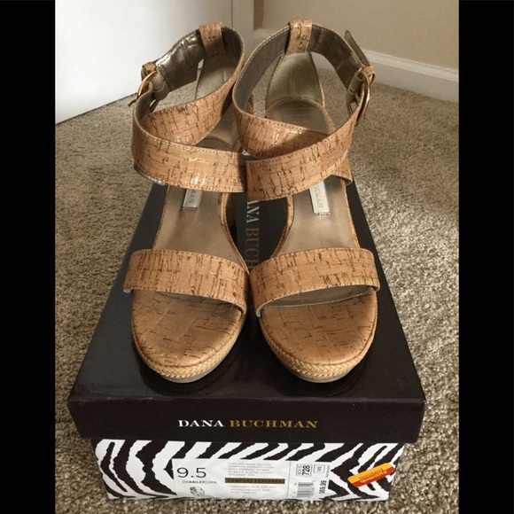 Dana Buchman Shoes - Dana Buchman tan cork wedges